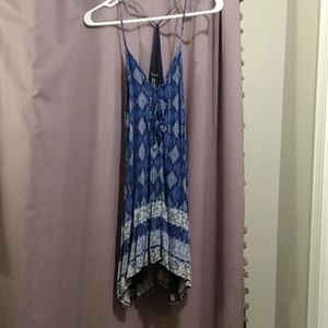 Blue racer back sun dress